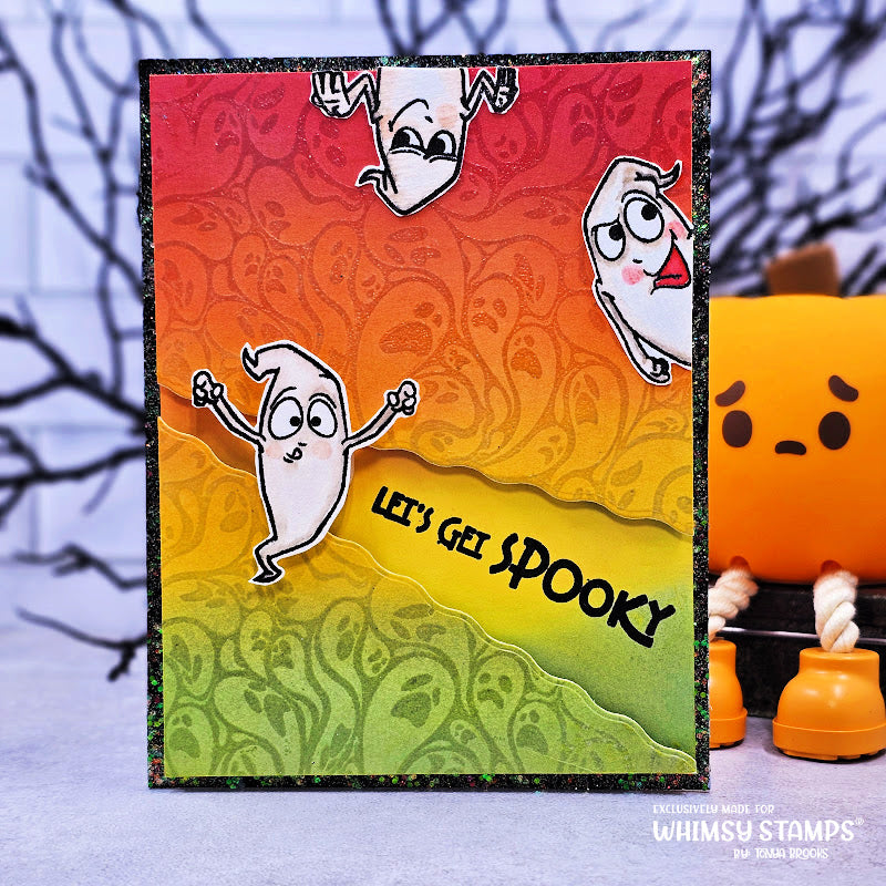 Ghostly Greetings Clear Stamps - Whimsy Stamps