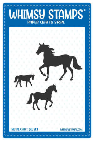 Roaming Horses Die Set - Whimsy Stamps