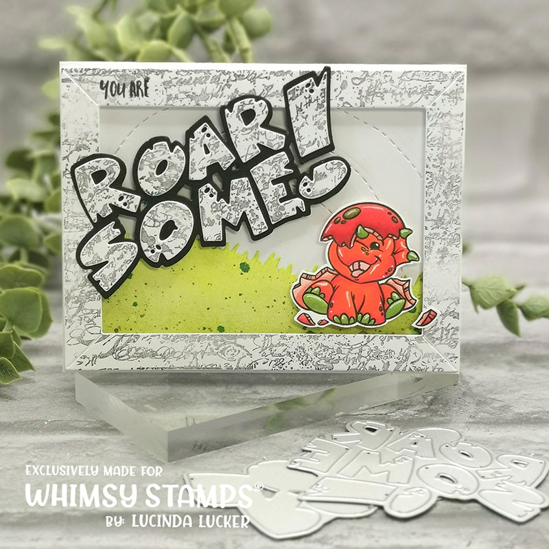 Roar, Stomp, and Chomp Clear Stamps - Whimsy Stamps