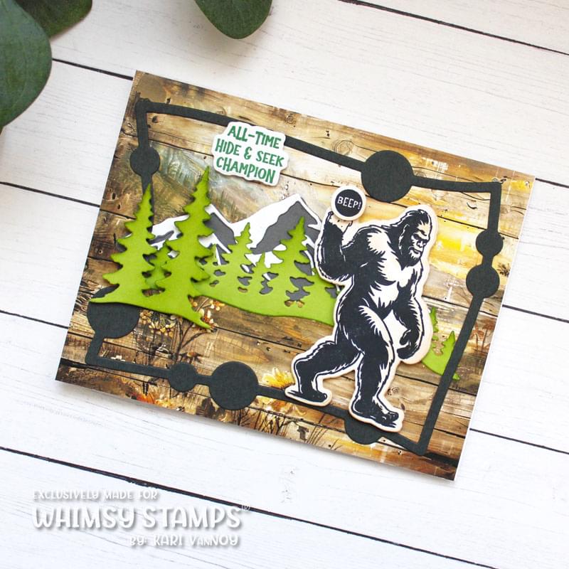 Big Foot Assquatch Clear Stamps - Whimsy Stamps