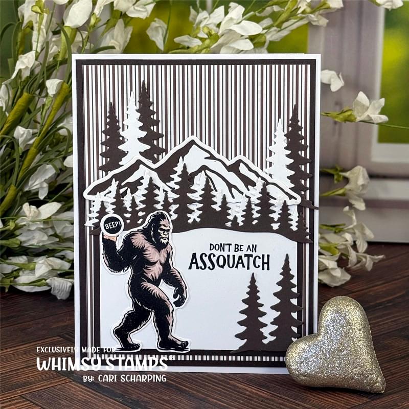 Big Foot Assquatch Clear Stamps - Whimsy Stamps