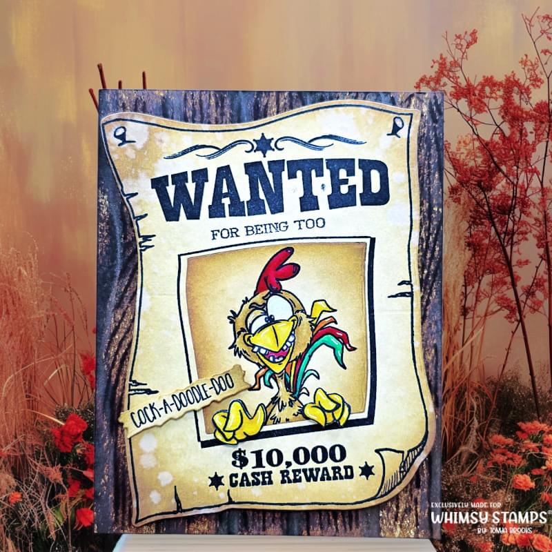 Rowdy Rooster Clear Stamps - Whimsy Stamps