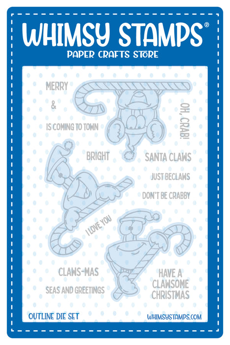 Santa Claws Outline Die Set - Whimsy Stamps