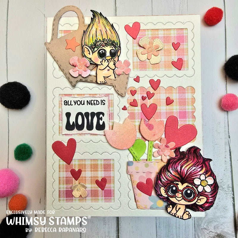 Troll Friends Clear Stamps - Whimsy Stamps