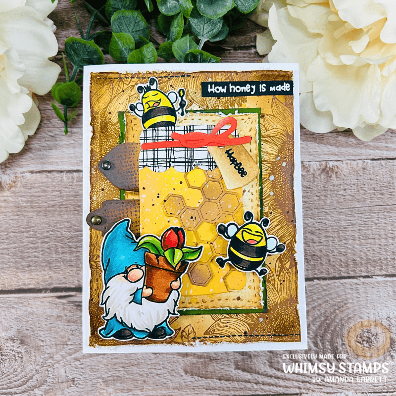 Scratchy Plaid Background Rubber Cling Stamp - Whimsy Stamps