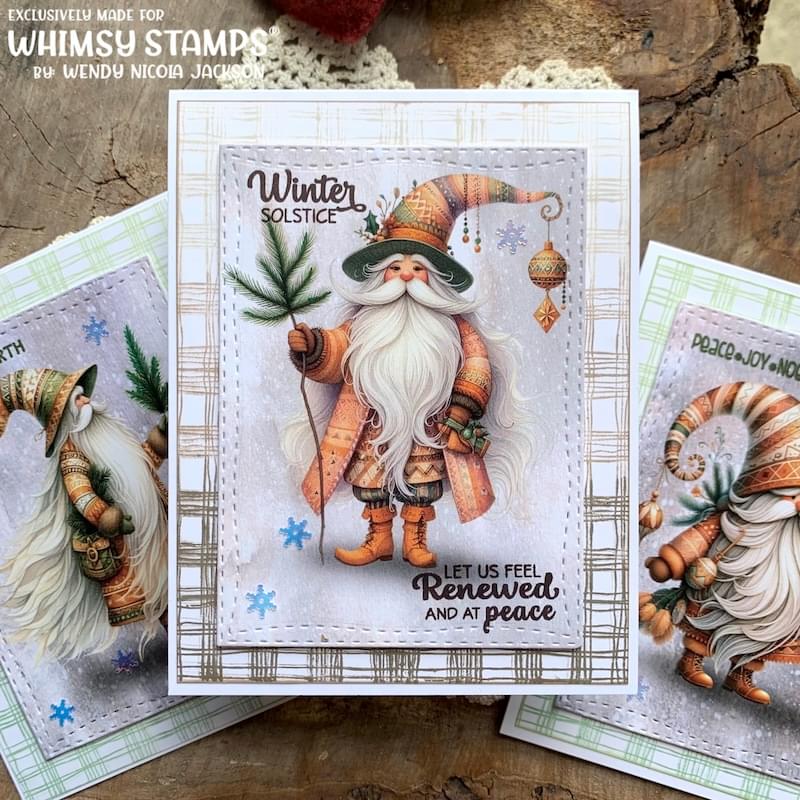 Scratchy Plaid Background Rubber Cling Stamp - Whimsy Stamps