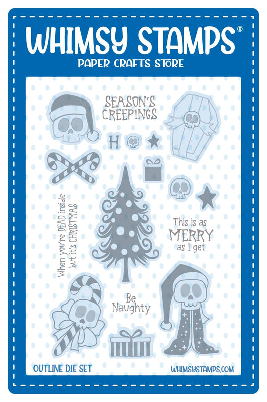 Season's Creepings Outlines Die Set - Whimsy Stamps
