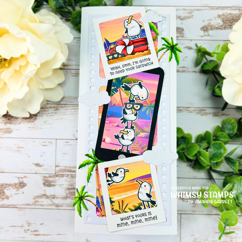 Slimline Paper Pack - Just Beachy - Whimsy Stamps