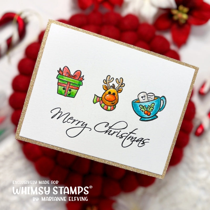 Sentiment Assortment - Merry Christmas Clear Stamps - Whimsy Stamps