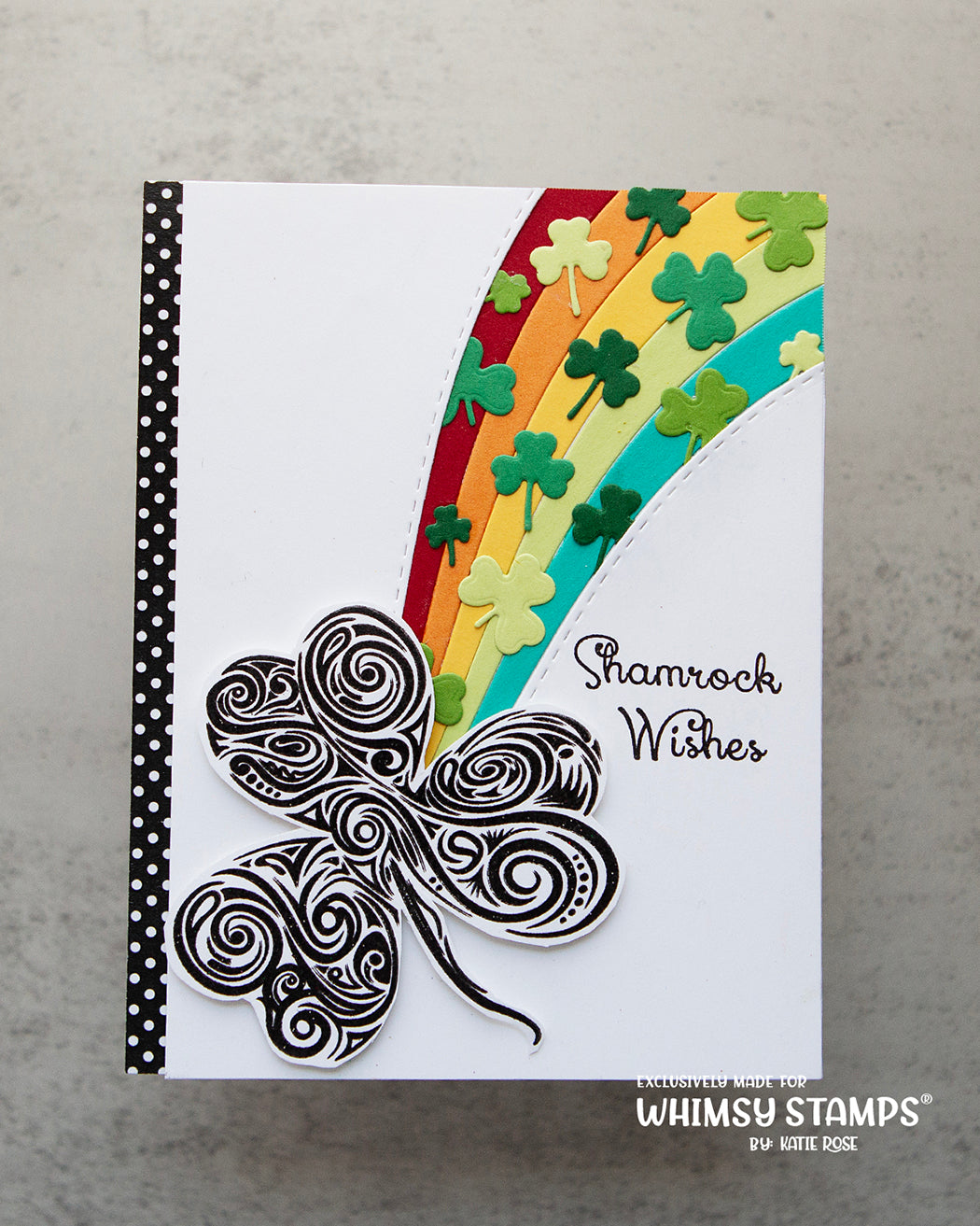 Shamrock Swirl Clear Stamps - Whimsy Stamps