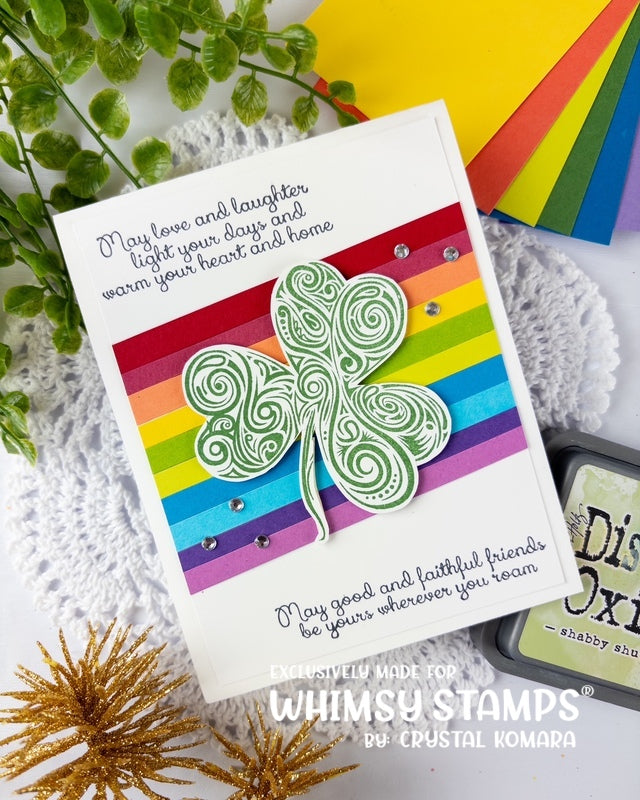 Shamrock Swirl Clear Stamps - Whimsy Stamps