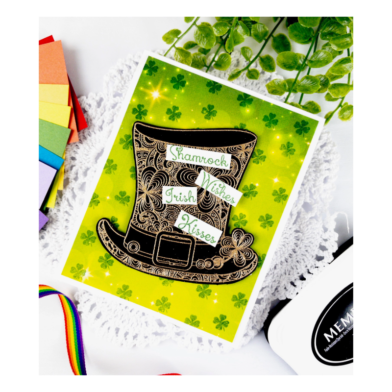 Shamrock Top Hat Clear Stamps - Whimsy Stamps