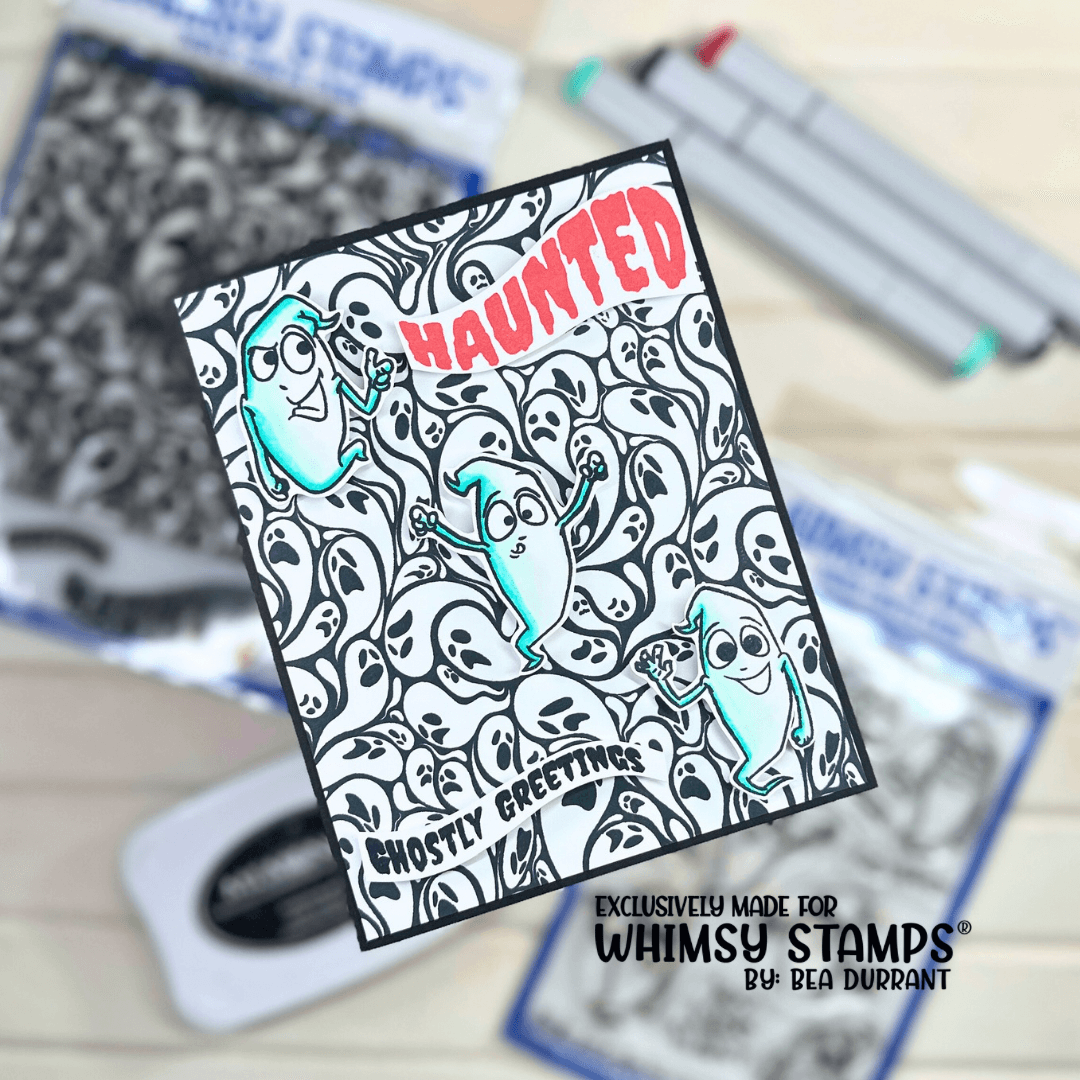 Ghostly Greetings Clear Stamps - Whimsy Stamps