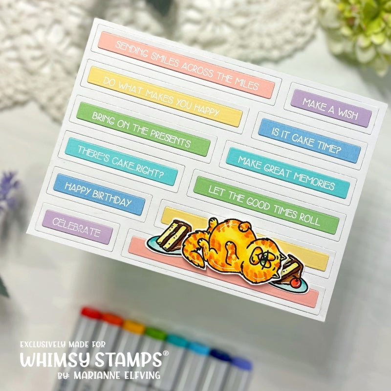 Simple Sentiment Strips Die Set - Whimsy Stamps