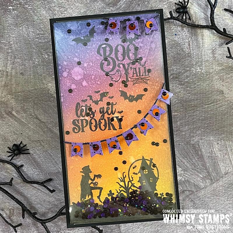 Slimline Bunting Borders Die Set - Whimsy Stamps