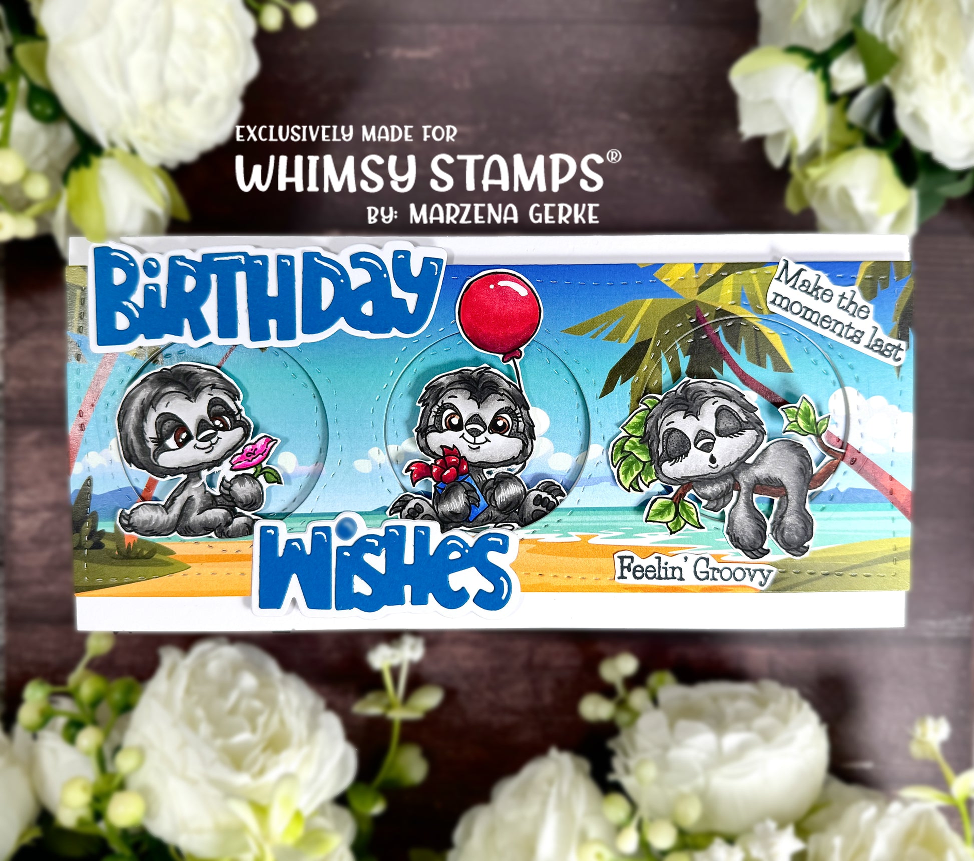Sloth Moments Clear Stamps - Whimsy Stamps