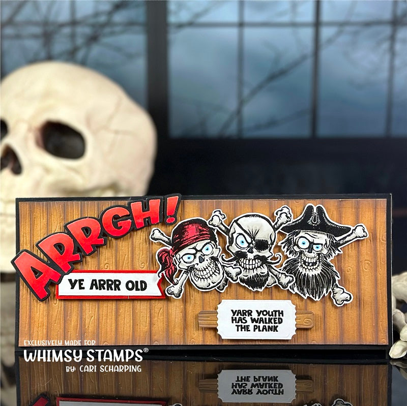 Arrgh Word and Shadow Die Set - Whimsy Stamps