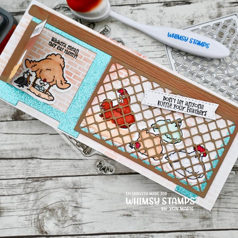 Slimline Chicken Coop Die Set - Whimsy Stamps