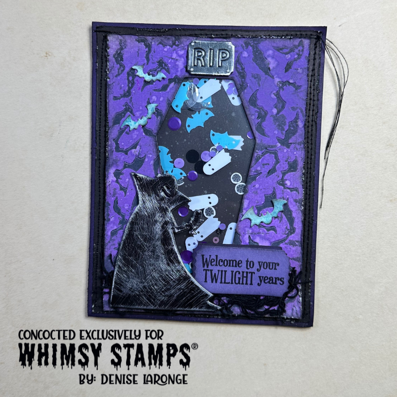 Slimline Embossing Folder - Bats Galore - Whimsy Stamps