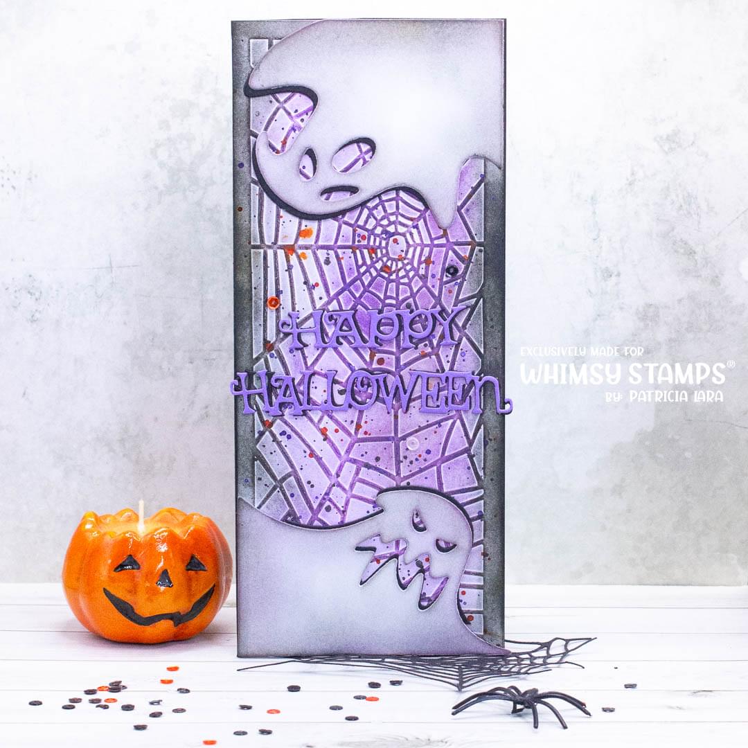 Slimline Embossing Folder - Broken Web - Whimsy Stamps