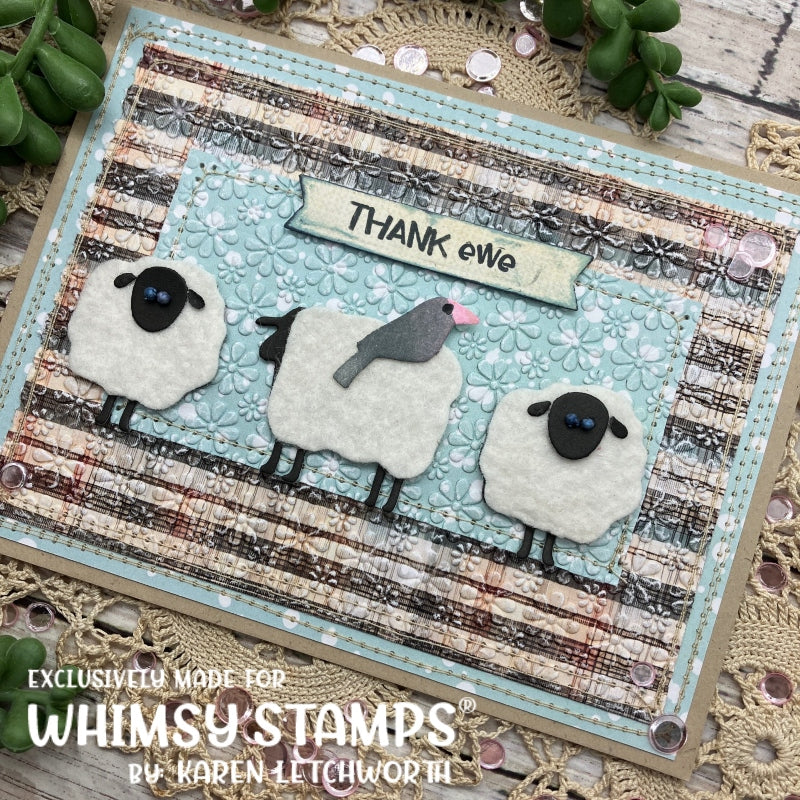 Primitive Sheep Die Set - Whimsy Stamps