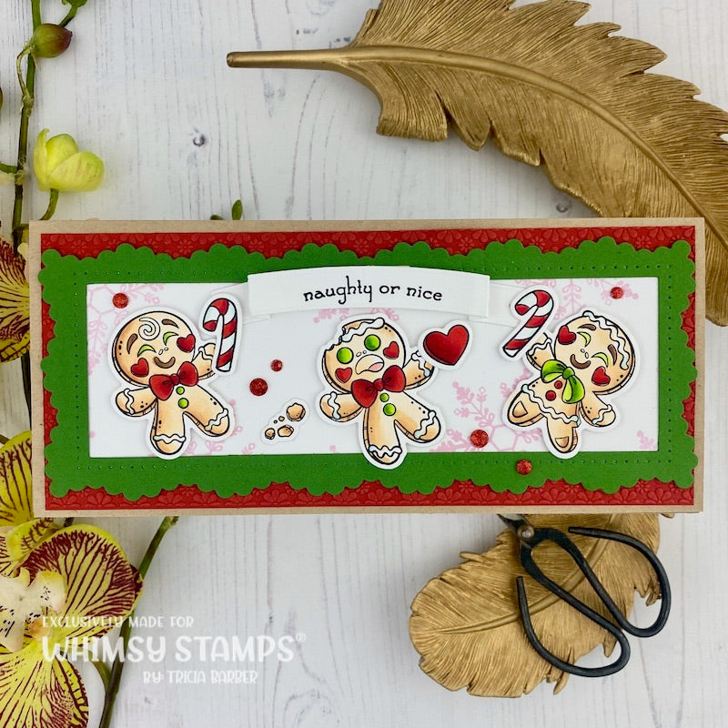 Sweet Gingerbread Couple Clear Stamps - Whimsy Stamps