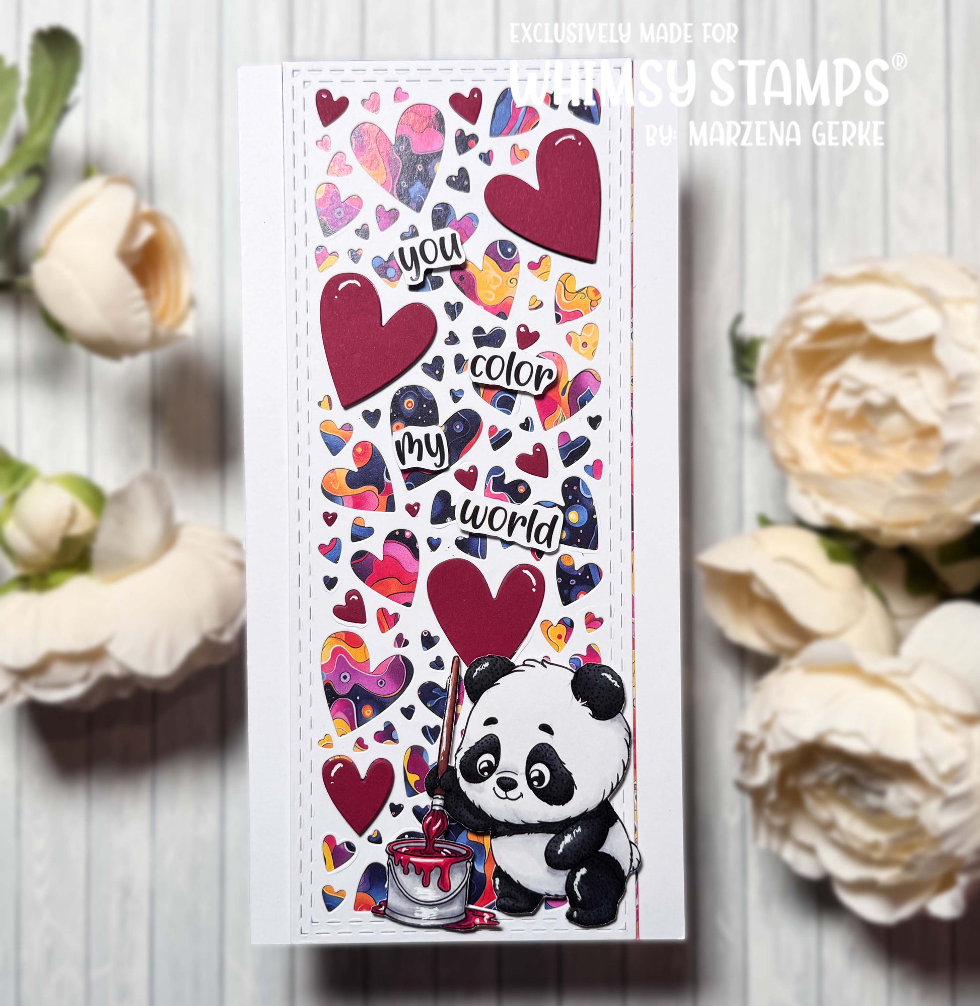 Panda Painter Clear Stamps - Whimsy Stamps