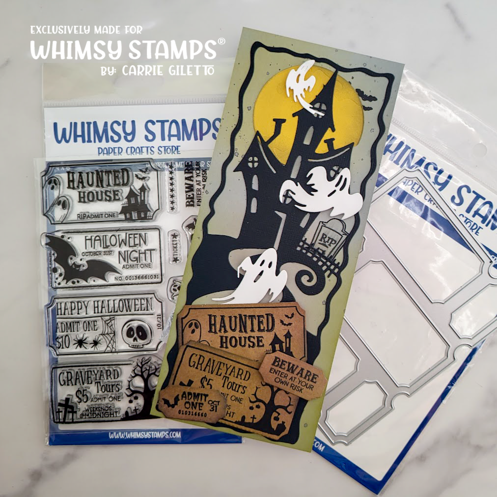 Terrific Halloween Tickets Clear Stamps - Whimsy Stamps