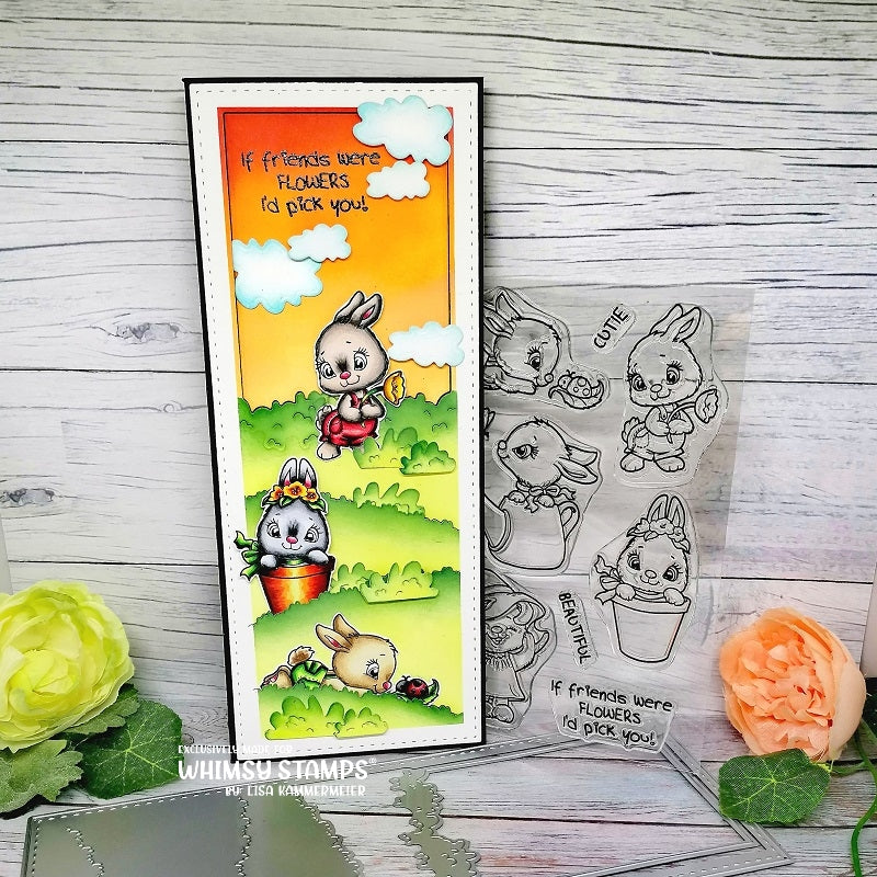 Bunnies in the Garden Clear Stamps - Whimsy Stamps