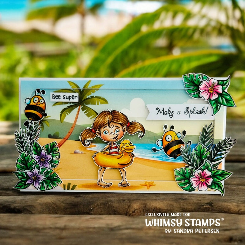Slimline Paper Pack - Just Beachy - Whimsy Stamps