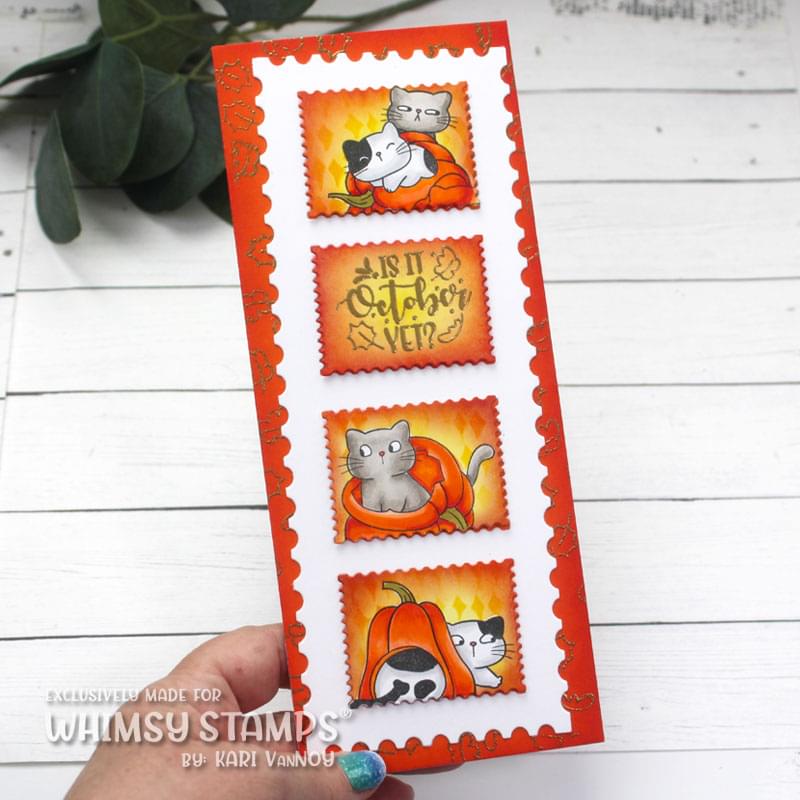 Pumpkin Kitties Clear Stamps - Whimsy Stamps