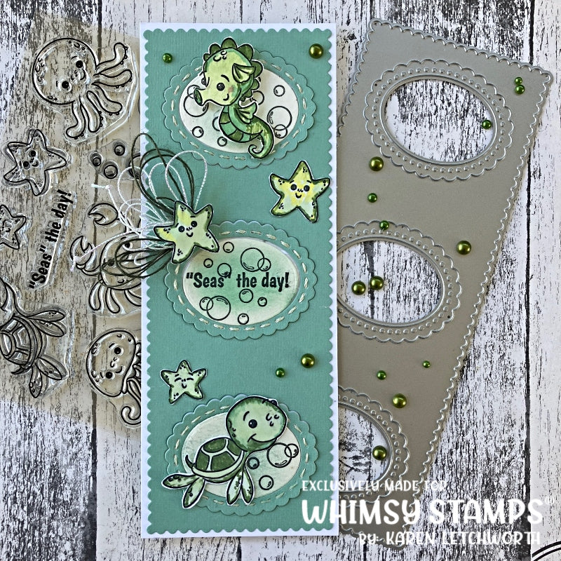 Slimline Scallop Die - Whimsy Stamps