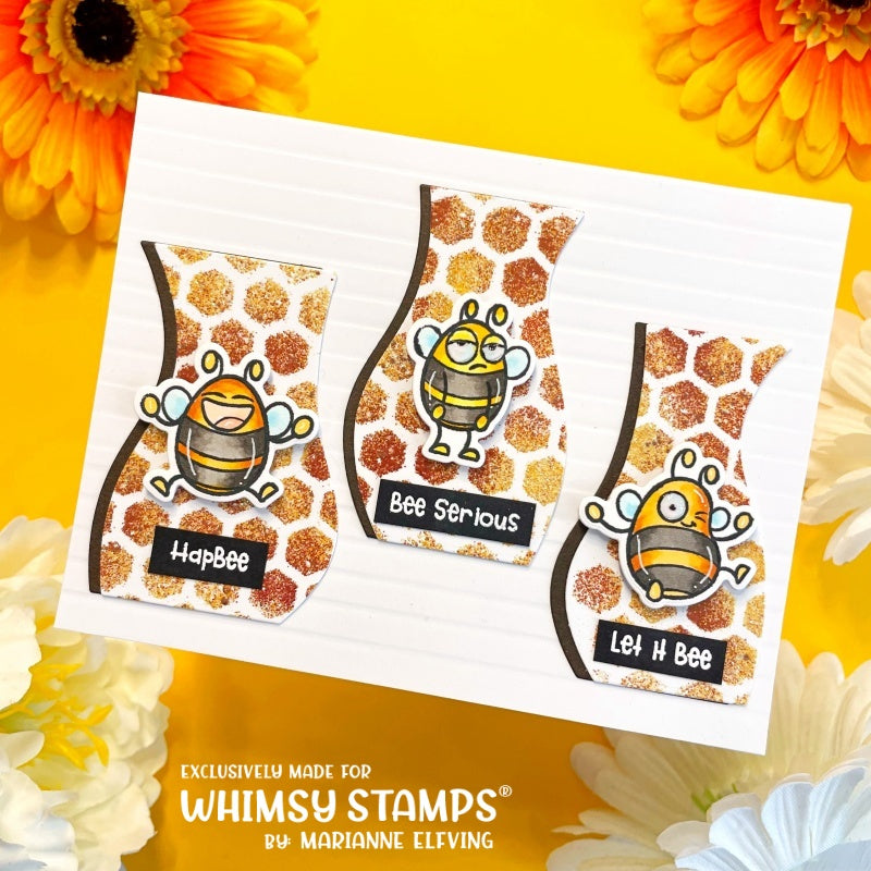 Bizzy Bees 2 Outline Die Set - Whimsy Stamps