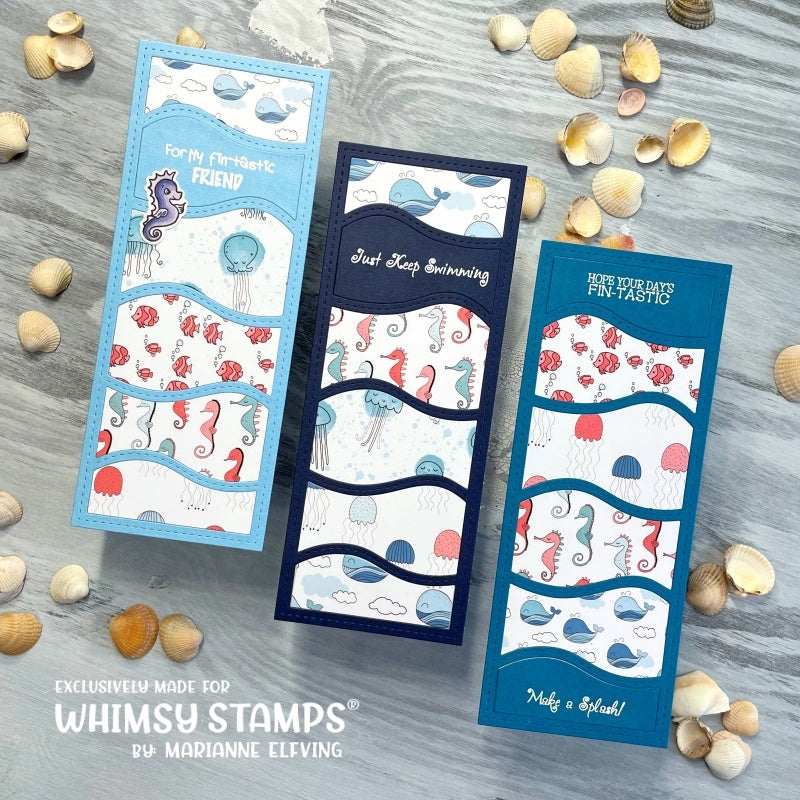 Slimline Waves Die - Whimsy Stamps