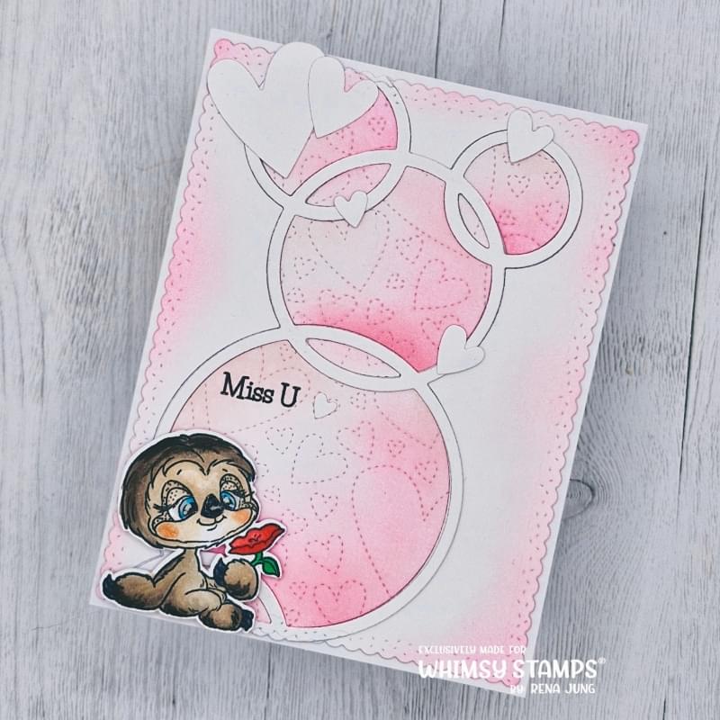 Floating Hearts Cover Plate Die - Whimsy Stamps
