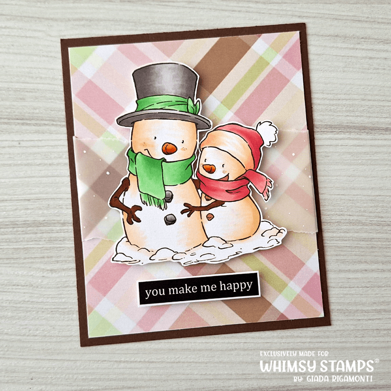 Snow Couple - Digital Stamp - Whimsy Stamps