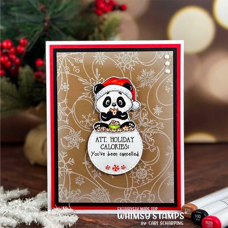 Panda Christmas Clear Stamps - Whimsy Stamps