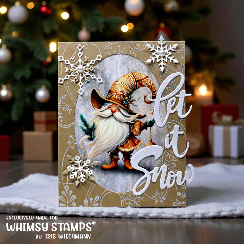 Snow Flurry Background Rubber Cling Stamp - Whimsy Stamps
