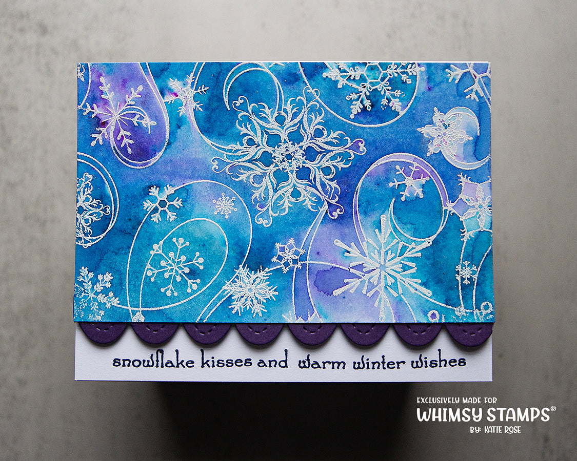 Snow Flurry Background Rubber Cling Stamp - Whimsy Stamps