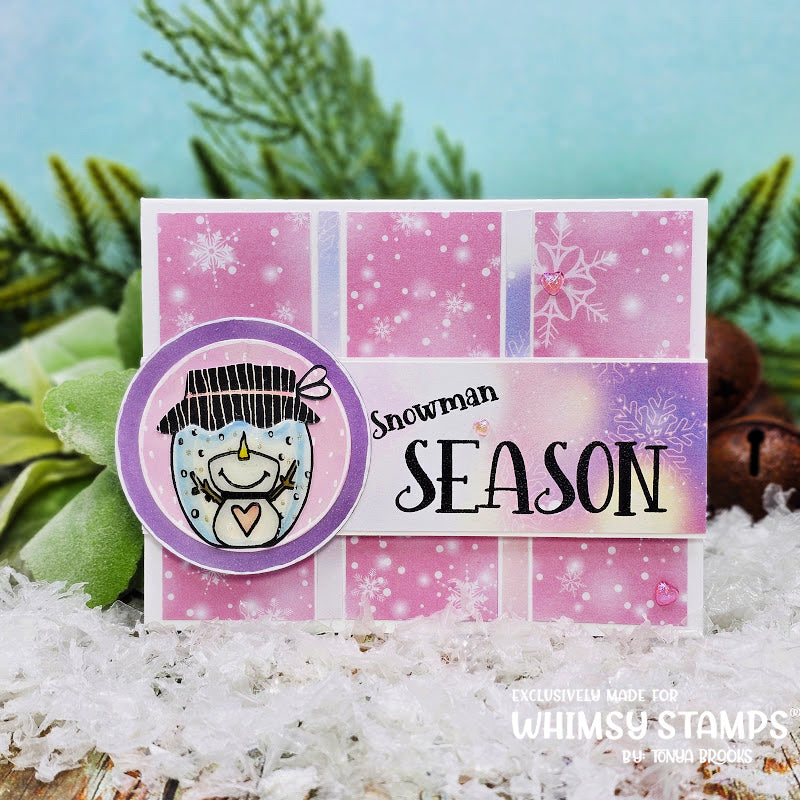 *NEW Snowman Jars Clear Stamps - Whimsy Stamps