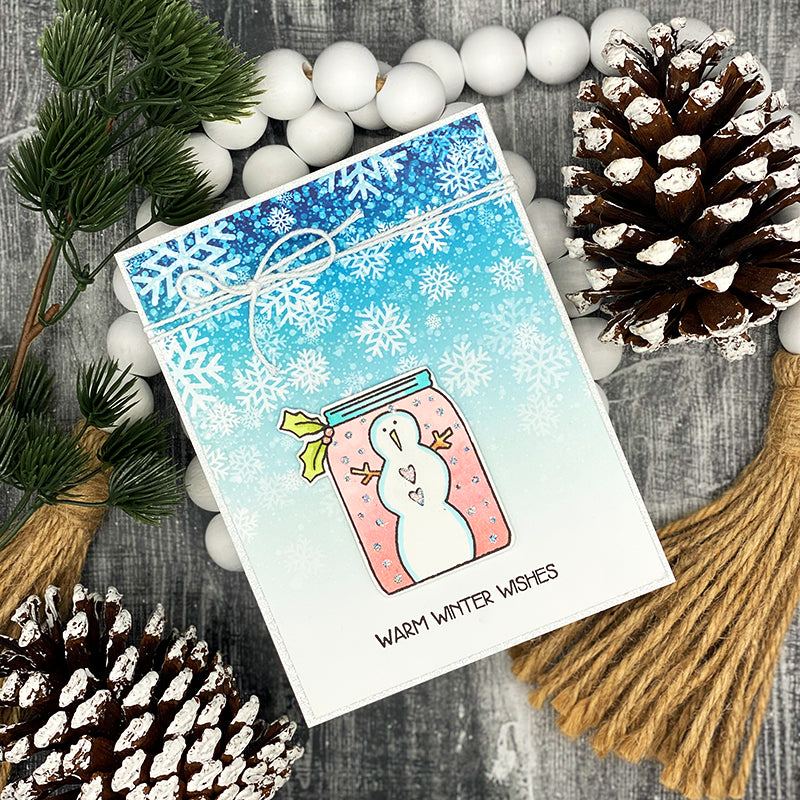 *NEW Snowman Jars Clear Stamps - Whimsy Stamps