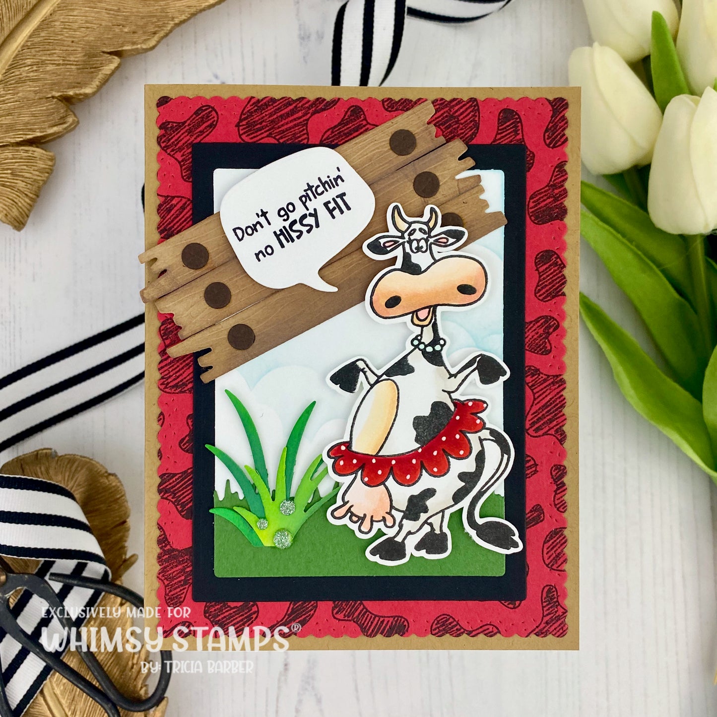 Southern Cow Bell Clear Stamps - Whimsy Stamps