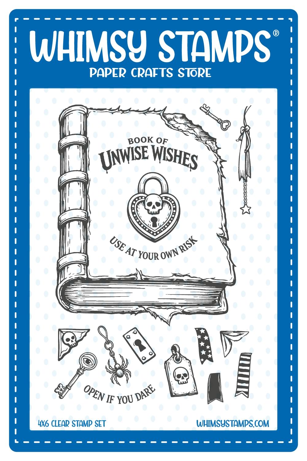 Spell Book Clear Stamps - Whimsy Stamps