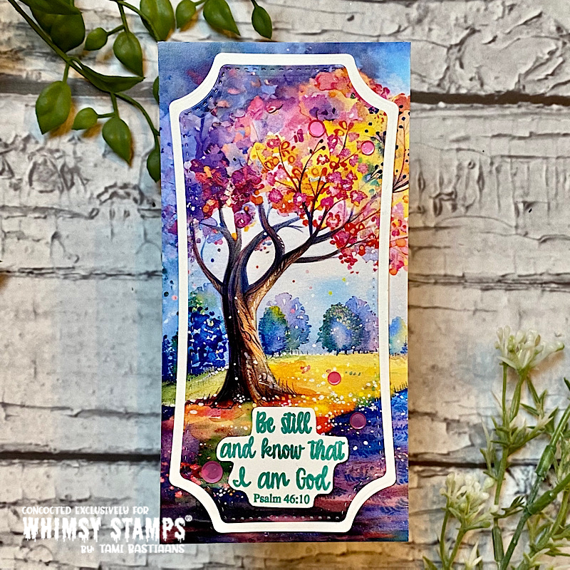 Stained Glass Scripture Sentiments Clear Stamps - Whimsy Stamps
