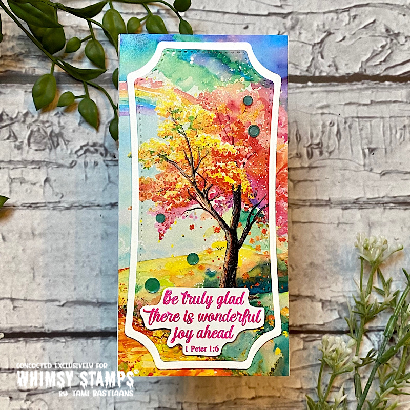 Stained Glass Scripture Sentiments Clear Stamps - Whimsy Stamps