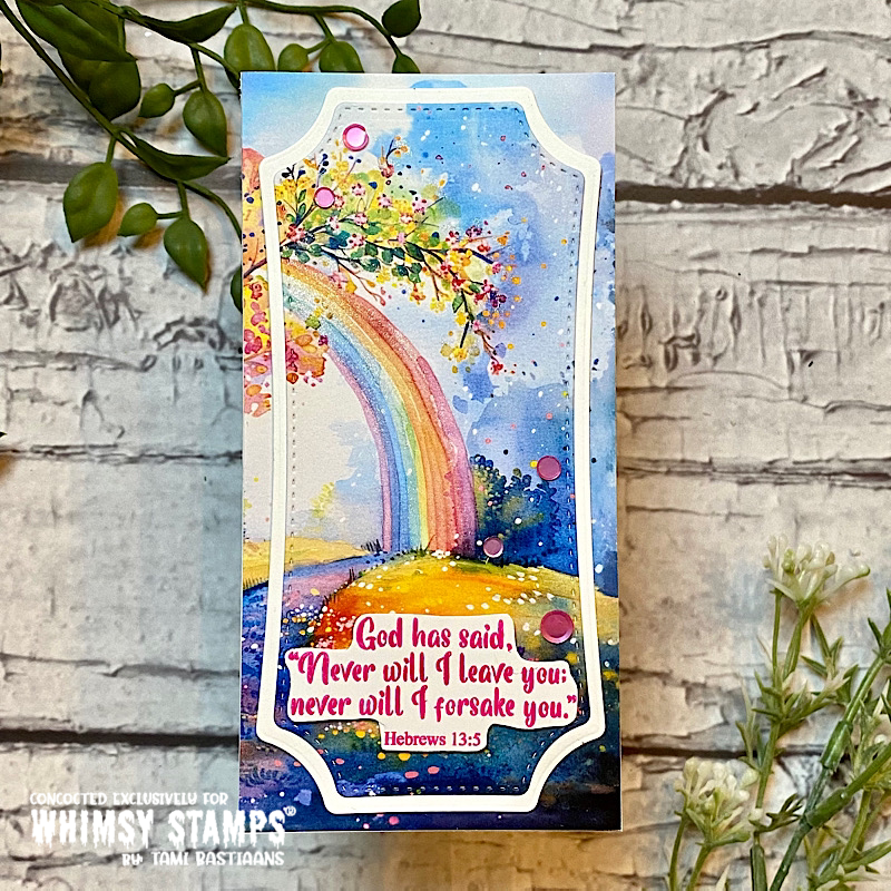 Stained Glass Scripture Sentiments Clear Stamps - Whimsy Stamps