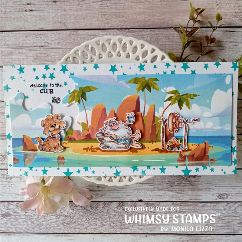Slimline Paper Pack - Just Beachy - Whimsy Stamps