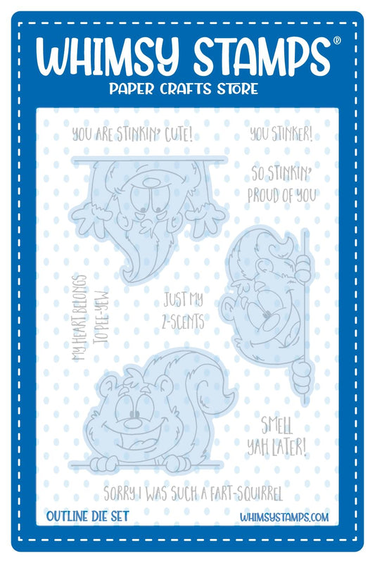 Stinkin Cute Outline Die Set - Whimsy Stamps