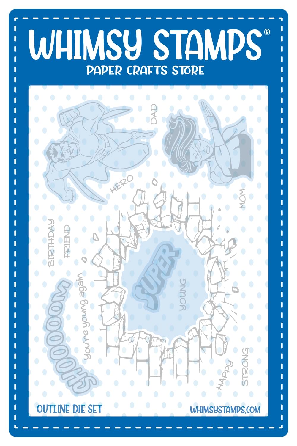 Super Young Outline Die Set - Whimsy Stamps