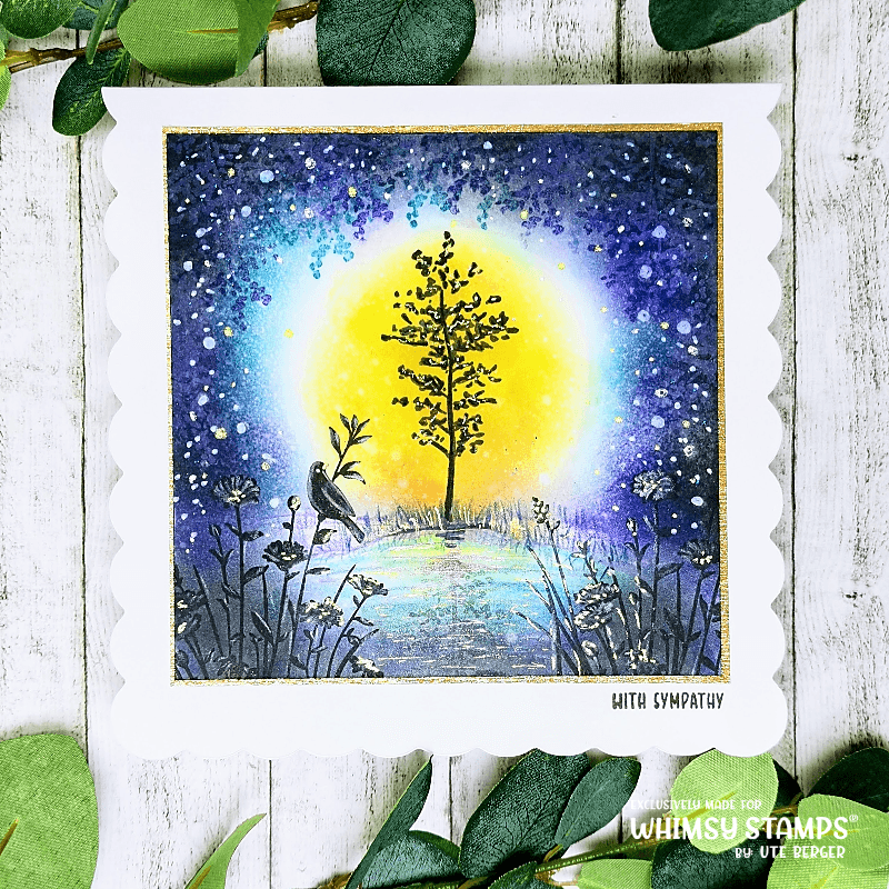 Sympathy Silhouette Clear Stamps - Whimsy Stamps